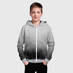 Толстовка на молнии детская Death Stranding Лес, цвет: 3D-меланж — фото 2