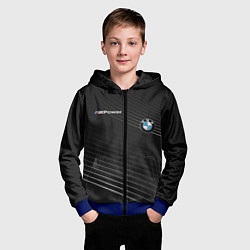 Толстовка на молнии детская BMW, цвет: 3D-синий — фото 2