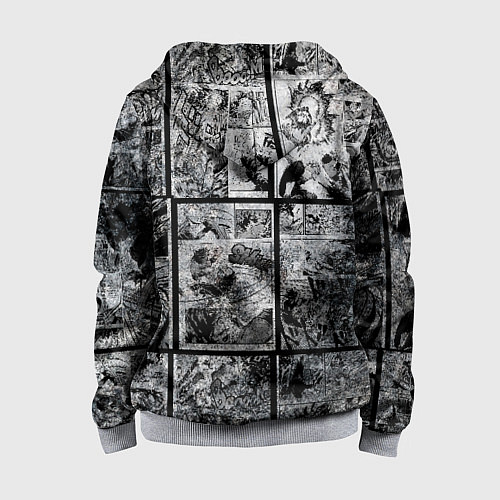 Детская толстовка на молнии Deku Плашка переносная / 3D-Меланж – фото 2