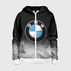 Толстовка на молнии детская BMW, цвет: 3D-белый