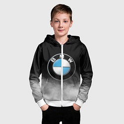 Толстовка на молнии детская BMW, цвет: 3D-белый — фото 2