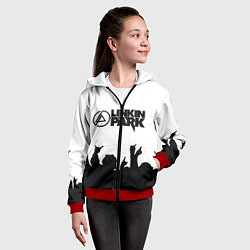 Толстовка на молнии детская LINKIN PARK, цвет: 3D-красный — фото 2