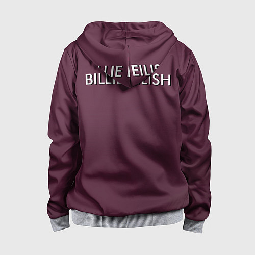 Детская толстовка на молнии Билли Айлиш / 3D-Меланж – фото 2