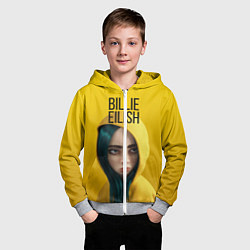 Толстовка на молнии детская BILLIE EILISH: Yellow Girl, цвет: 3D-меланж — фото 2