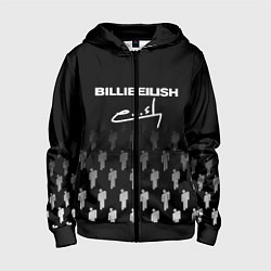 Толстовка на молнии детская Billie Eilish: Black Autograph, цвет: 3D-черный