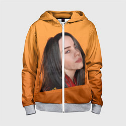 Детская толстовка на молнии BILLIE EILISH: Orange Mood