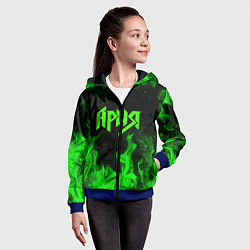 Толстовка на молнии детская АРИЯ, цвет: 3D-синий — фото 2