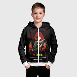 Толстовка на молнии детская UNDERTALE, цвет: 3D-белый — фото 2