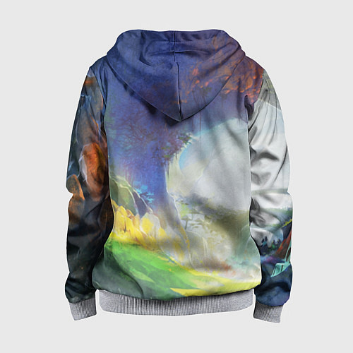 Детская толстовка на молнии Zoomorph PW / 3D-Меланж – фото 2