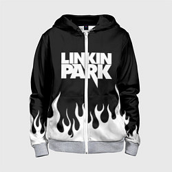 Детская толстовка на молнии Linkin Park: Black Flame