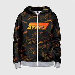 Детская толстовка на молнии ATEEZ АВТОГРАФЫ