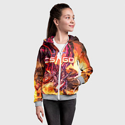 Толстовка на молнии детская CS GO, цвет: 3D-меланж — фото 2