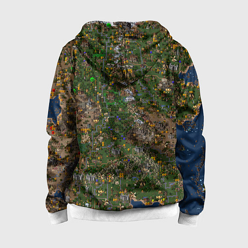 Детская толстовка на молнии Карта в Heroes 3 / 3D-Белый – фото 2