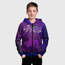 Толстовка на молнии детская Stray Kids, цвет: 3D-синий — фото 2