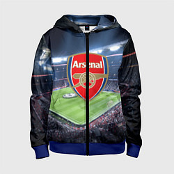 Толстовка на молнии детская FC Arsenal, цвет: 3D-синий