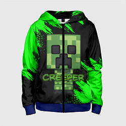 Детская толстовка на молнии MINECRAFT CREEPER