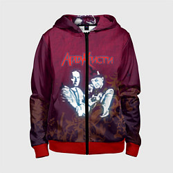 Толстовка на молнии детская Агата Кристи, цвет: 3D-красный