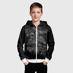 Толстовка на молнии детская Викинг, цвет: 3D-белый — фото 2