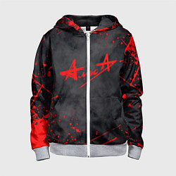 Толстовка на молнии детская АлисА, цвет: 3D-меланж