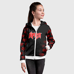 Толстовка на молнии детская АРИЯ, цвет: 3D-белый — фото 2