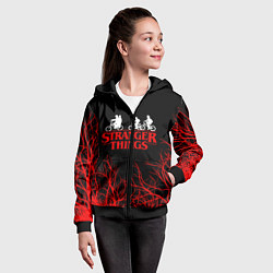 Толстовка на молнии детская STRANGER THINGS, цвет: 3D-черный — фото 2