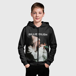 Толстовка на молнии детская BILLIE EILISH, цвет: 3D-черный — фото 2