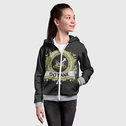 Толстовка на молнии детская Apex Legends Octane, цвет: 3D-меланж — фото 2