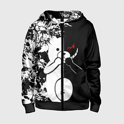 Толстовка на молнии детская Monokuma, цвет: 3D-черный