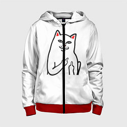 Детская толстовка на молнии Meme Cat