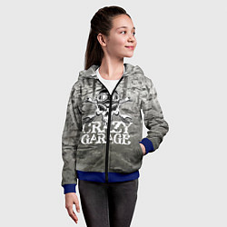 Толстовка на молнии детская Crazy garage, цвет: 3D-синий — фото 2