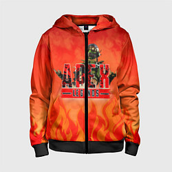 Толстовка на молнии детская Apex Legends, цвет: 3D-черный