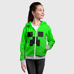 Толстовка на молнии детская MINECRAFT, цвет: 3D-меланж — фото 2