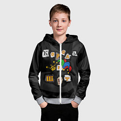 Толстовка на молнии детская Король и Шут, цвет: 3D-меланж — фото 2