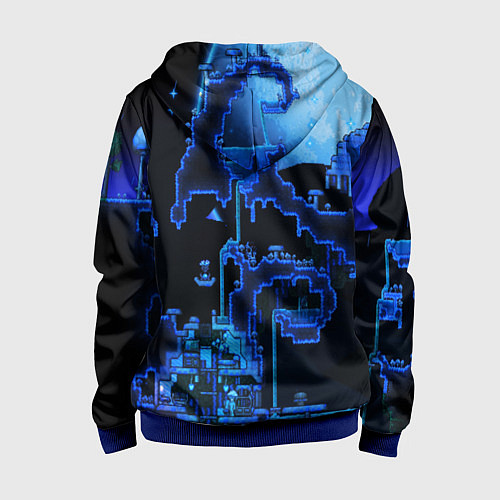 Детская толстовка на молнии Terraria / 3D-Синий – фото 2