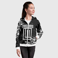 Толстовка на молнии детская LINDEMANN, цвет: 3D-белый — фото 2