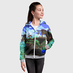 Толстовка на молнии детская TERRARIA EXCLUSIVE, цвет: 3D-меланж — фото 2