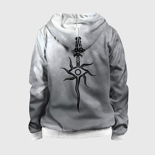 Детская толстовка на молнии Dragon Age / 3D-Белый – фото 2
