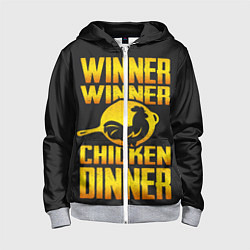 Детская толстовка на молнии Winner Chicken Dinner