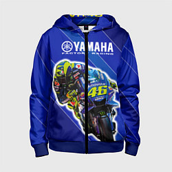 Толстовка на молнии детская Valentino Rossi, цвет: 3D-синий