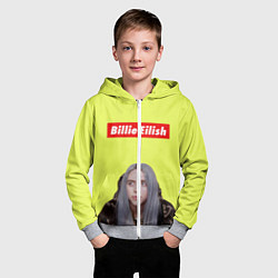 Толстовка на молнии детская BILLIE EILISH, цвет: 3D-меланж — фото 2