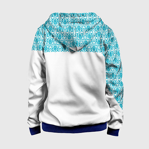 Детская толстовка на молнии Казахстан Форма / 3D-Синий – фото 2