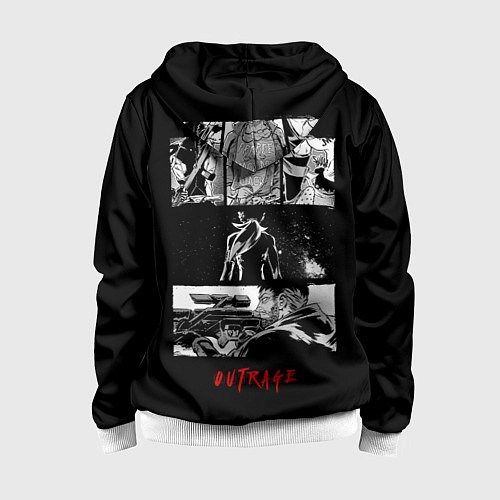 Детская толстовка на молнии ??6 спина / 3D-Белый – фото 2