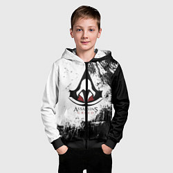 Толстовка на молнии детская Assasin's creed, цвет: 3D-черный — фото 2