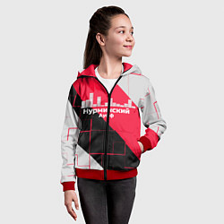 Толстовка на молнии детская Нурминский, цвет: 3D-красный — фото 2