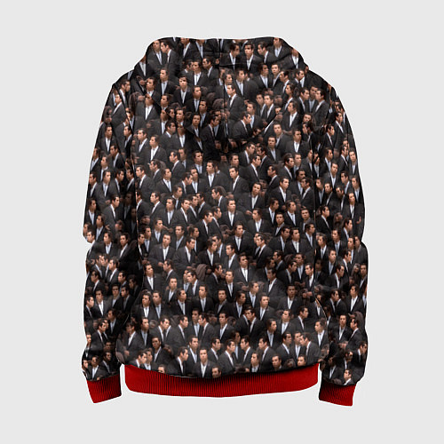 Детская толстовка на молнии Растерянный Траволта / 3D-Красный – фото 2