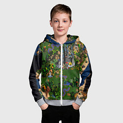 Толстовка на молнии детская Heroes of Might and Magic, цвет: 3D-меланж — фото 2