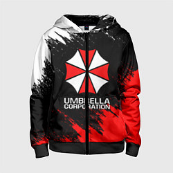 Толстовка на молнии детская UMBRELLA CORP, цвет: 3D-черный