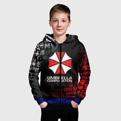 Толстовка на молнии детская RESIDENT EVIL UMBRELLA CORP, цвет: 3D-синий — фото 2