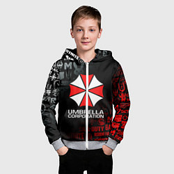 Толстовка на молнии детская RESIDENT EVIL UMBRELLA CORP, цвет: 3D-меланж — фото 2