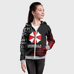 Толстовка на молнии детская RESIDENT EVIL UMBRELLA CORP, цвет: 3D-меланж — фото 2
